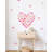 Watercolor Heart Wall Decal Pink Coral