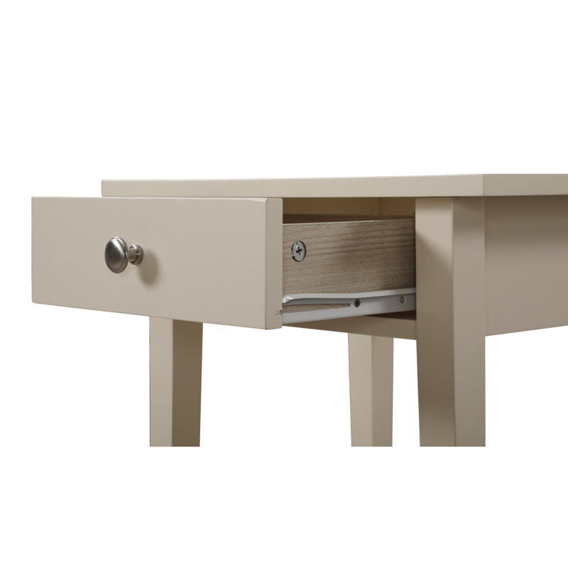 Sleek Contemporary Nightstand, Beige