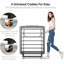 Folding Bed With Mattress, Portable Fold Up Bed For Adults, Space Saving Foldable Single Guest Bed On Wheels, 6Cm Thick Memory Foam Mattress And Metal Frame-206952807