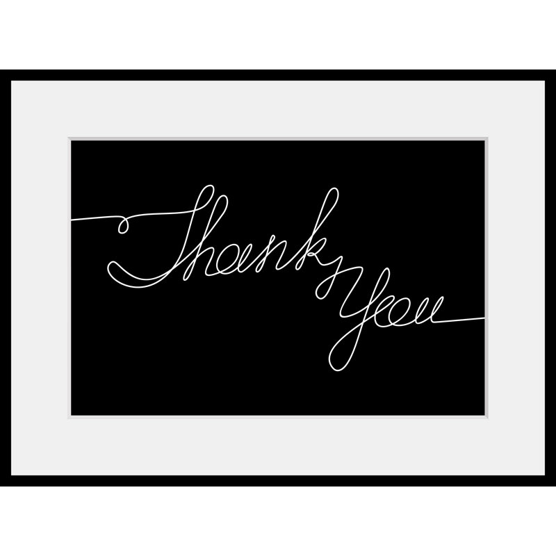 Thank You - Single Picture Frame Print