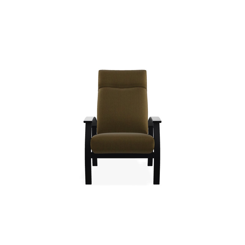 Chaise de patio inclinable avec coussins Askar, Toile Sunbrella® beige chiné, Blanc P50, Noir texturé