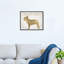 Frenchie White, Love French Bulldog Modern Gold - impression sur toile-71080210-71080209