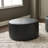 24" Wide Faux Leather Round Upholstered Ottoman-435419743