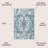 Latshaw Modern Persian Boho Vintage Medallion Cream/Blue Rug-1758465832