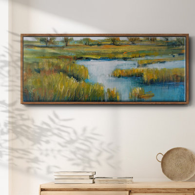 Marshland View IV - reproduction sur toile avec cadre flottant
