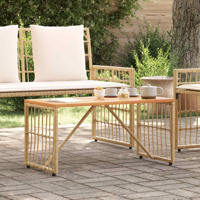 Rectangular Metal Outdoor Coffee Table , 80cm cm W 40cm cm D
