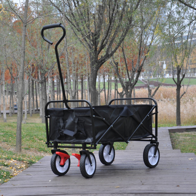 Chariot de plage pliable, Noir