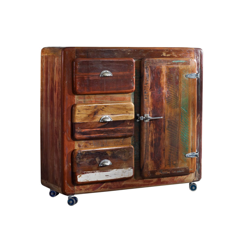 Freezy Solid Wood 100cm W 3 - Drawer Chest of Drawers