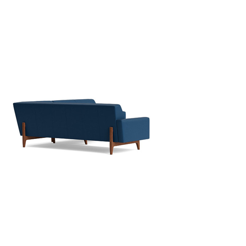 Tyler Sectional, Left Hand Facing, Leather - Deep Blue