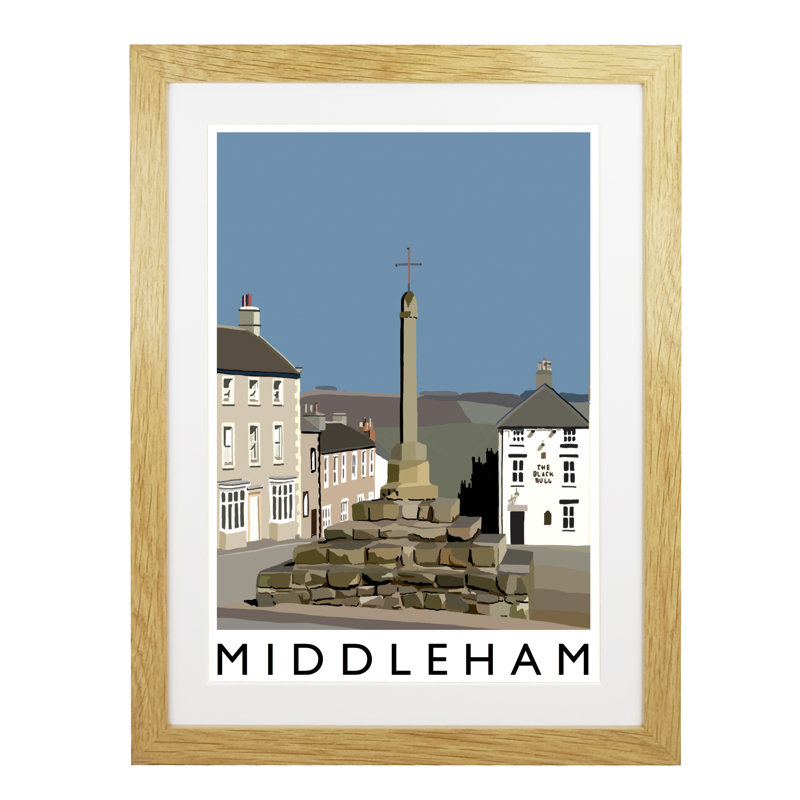 1 Piece Wall Art, 43.5 cm H x 33.5 cm W x 2.2 cm D, Oak Wood Frame