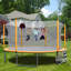 Trampoline 16 pi avec pompe à panier de basketball et échelle avec but de soccer - orange-118610996