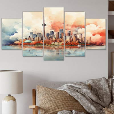 Canada Toronto City III sur toile, reproduction de 5 pièces