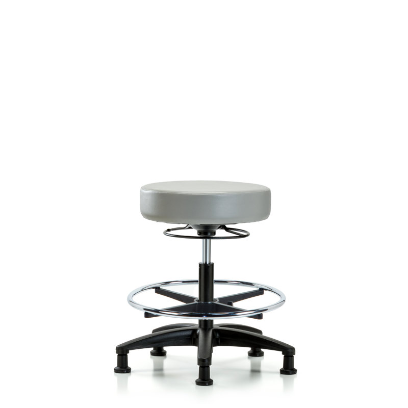 Tabouret de laboratoire Calliope, Colombe, Patins