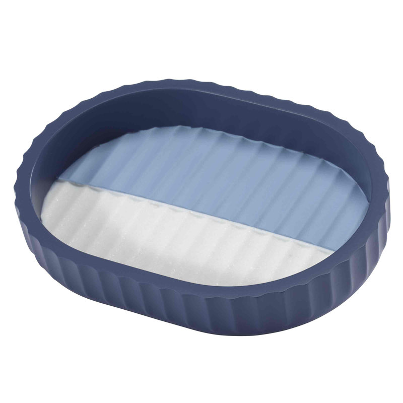 Blue and White Resin Nautical Bathroom Accessory Set