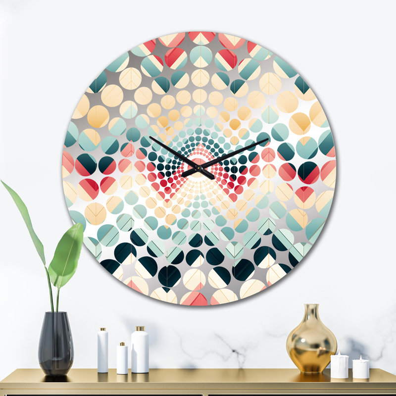 Ivoire Boho Accents Chevron - Horloge murale à chevrons, Grand