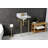 Kingston Brass Edwardian 19-Inch Carrara Marble Console Sink with Brass Legs (4-Inch, 3-Hole)