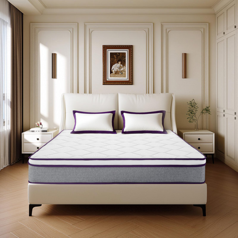 Full Mattress, 10 Inch Medium Firm Hybrid Mattress with Gel Memory Foam and Pocket Springs, Pressure Relief Firm Support Motion Isolation Edge Support Breathable Full Bed Mattress in a Box for Bedroom