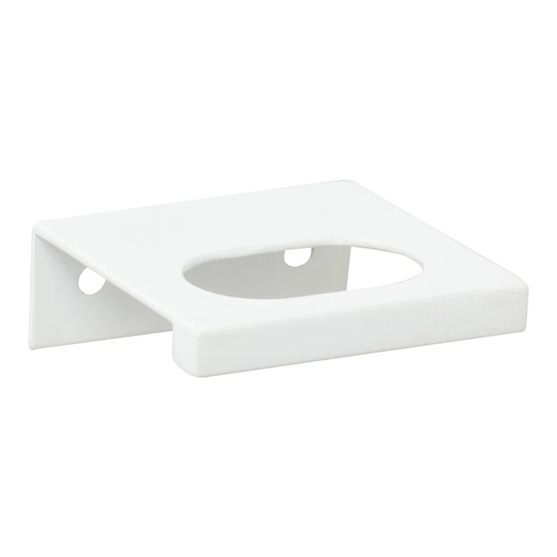 Modern Square 5 1/16" Center to Center Finger pull, Brushed Nickel, 1 1/4"