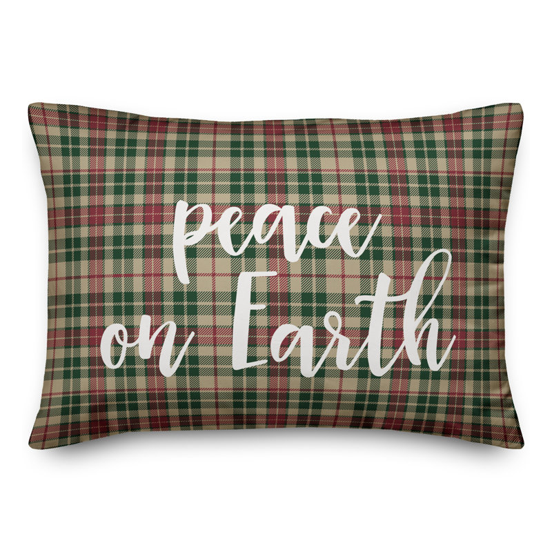  Coussin lombaire Peace on Earth in Tartan