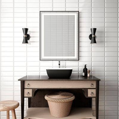Effect Metal Flat Wall Mirror