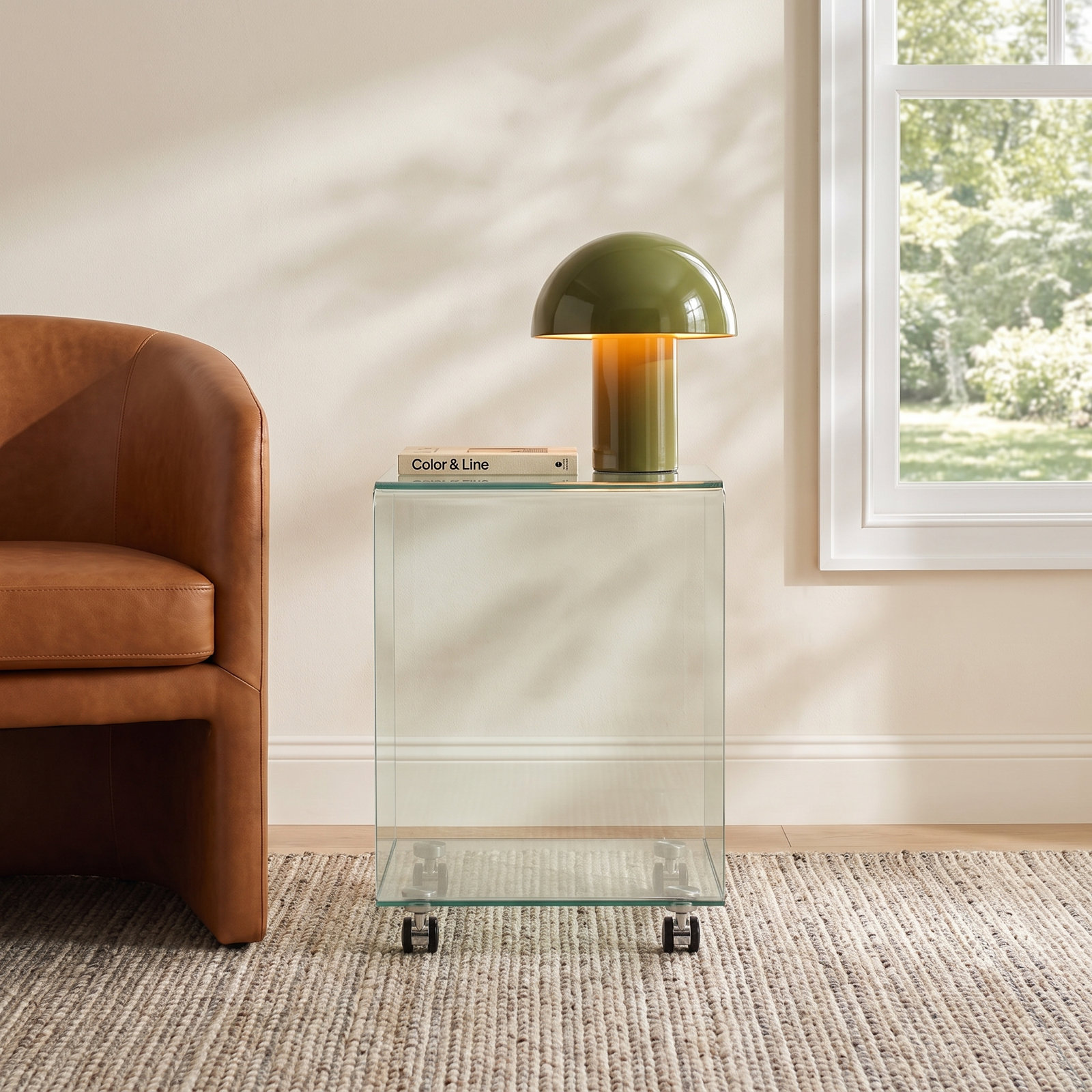 16" Glass End Table