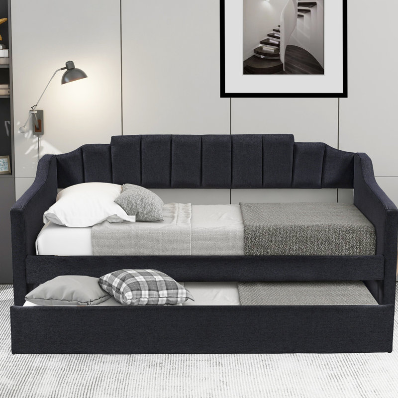 Upholstered Twin Daybed With Trundle