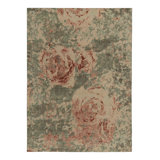 Distressed Homage Hand Knotted Wool Geometric Area Rug