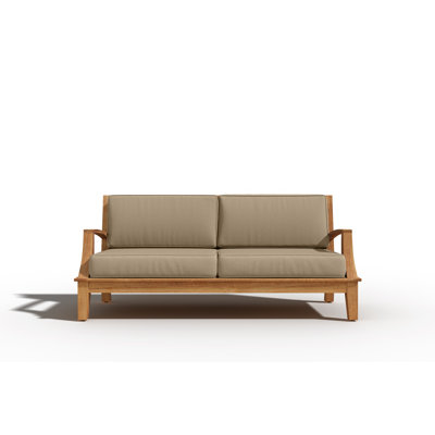 Jiraiya 3-Person Teak Outdoor Sofa with Sunbrella