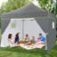 Pavillon de jardin imperméable 10 x 10 pi avec 4 parois latérales-98638059
