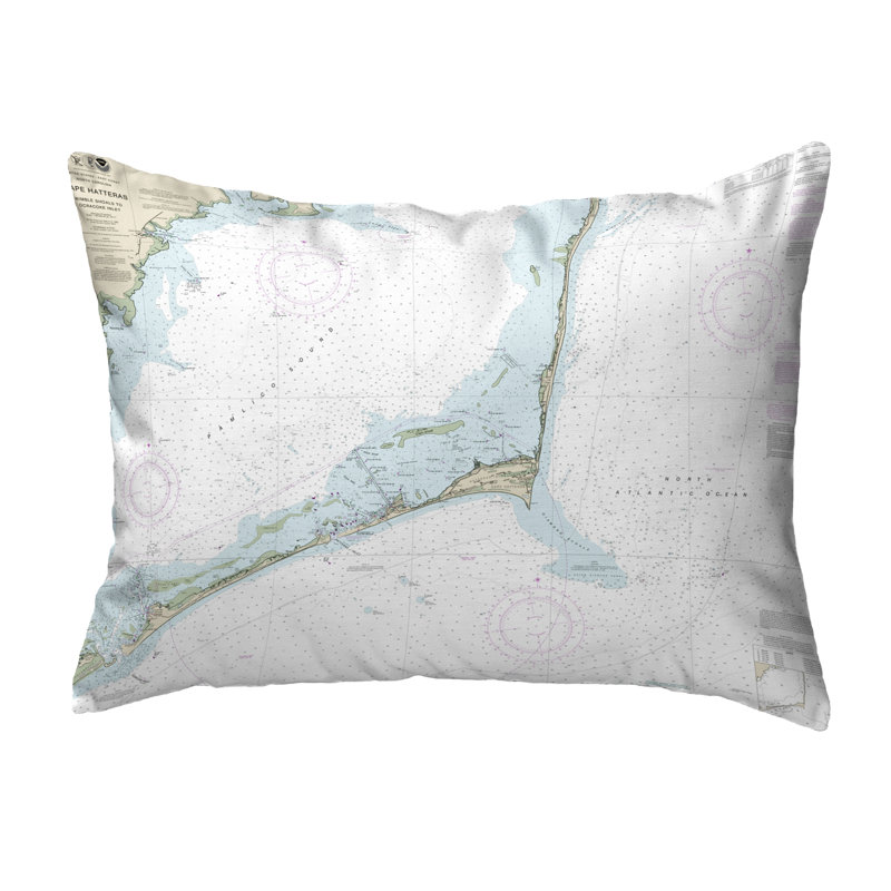 Coussin d'extérieur rectangulaire à housse sans cordon Cape Hatteras, NC
