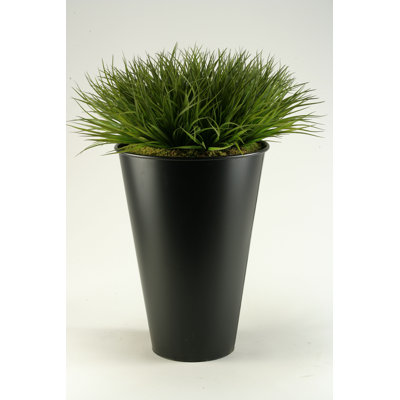 Faux Foliage Grass in Planter
