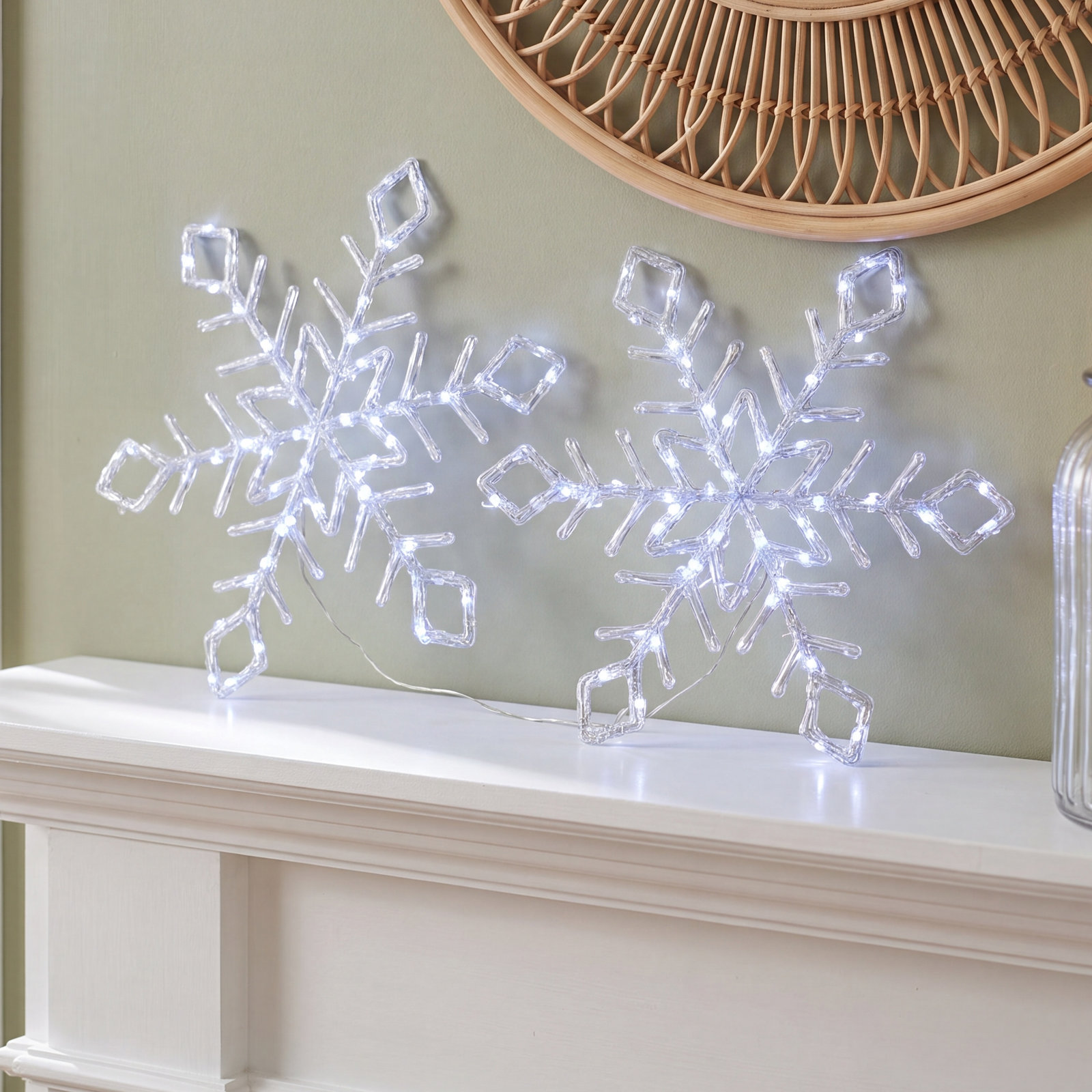 The Holiday Aisle® Ice Crystal Snowflake Pair