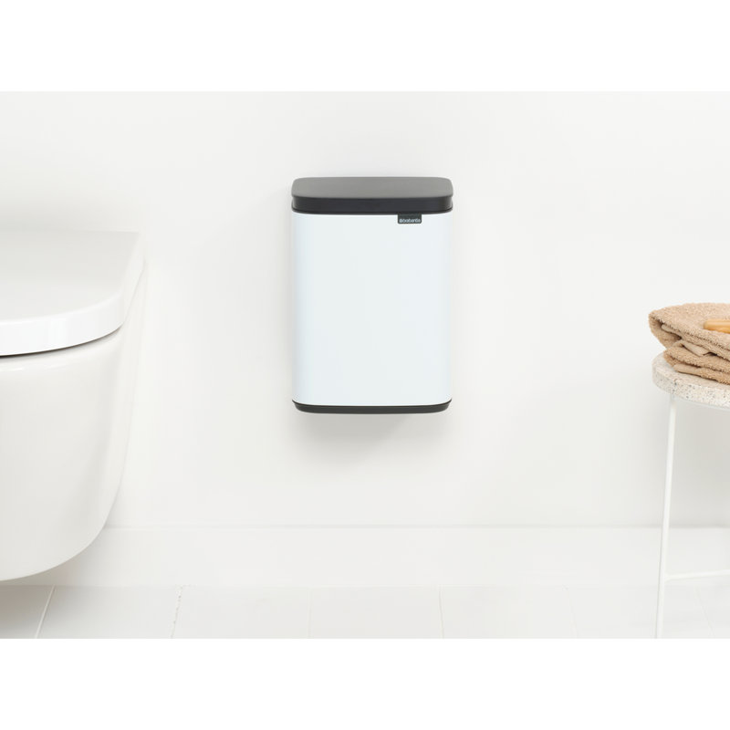 Brabantia Bo Waste Bin, White, 4 L