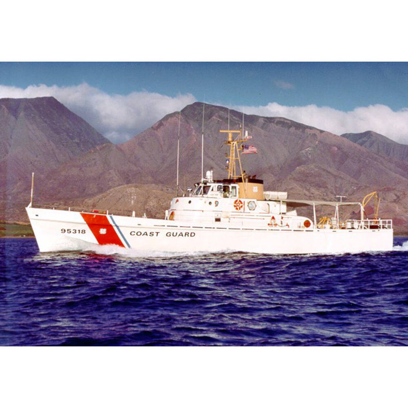 Maquette de bateau USCG Cape Fox (WB-95316), H 10 po x l 30 po x P 5 po