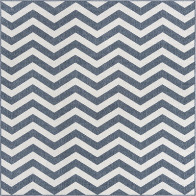 Tapis intérieur / extérieur bleu marine Arella