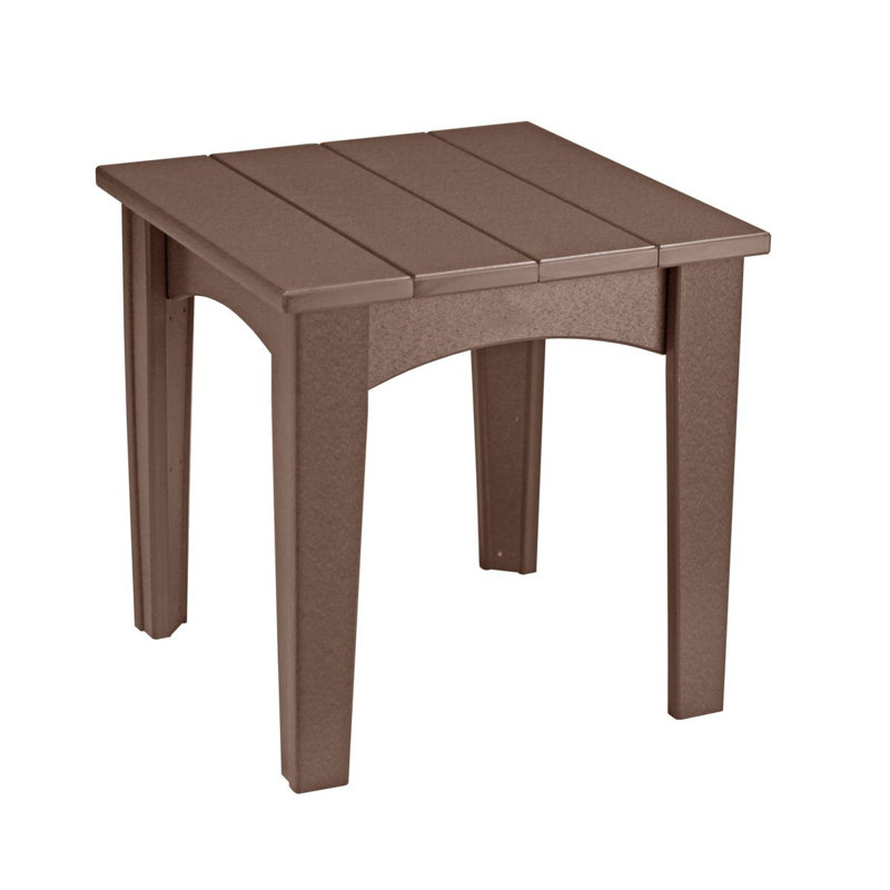 Table d’appoint en plastique Jenafir, Brun châtaigne