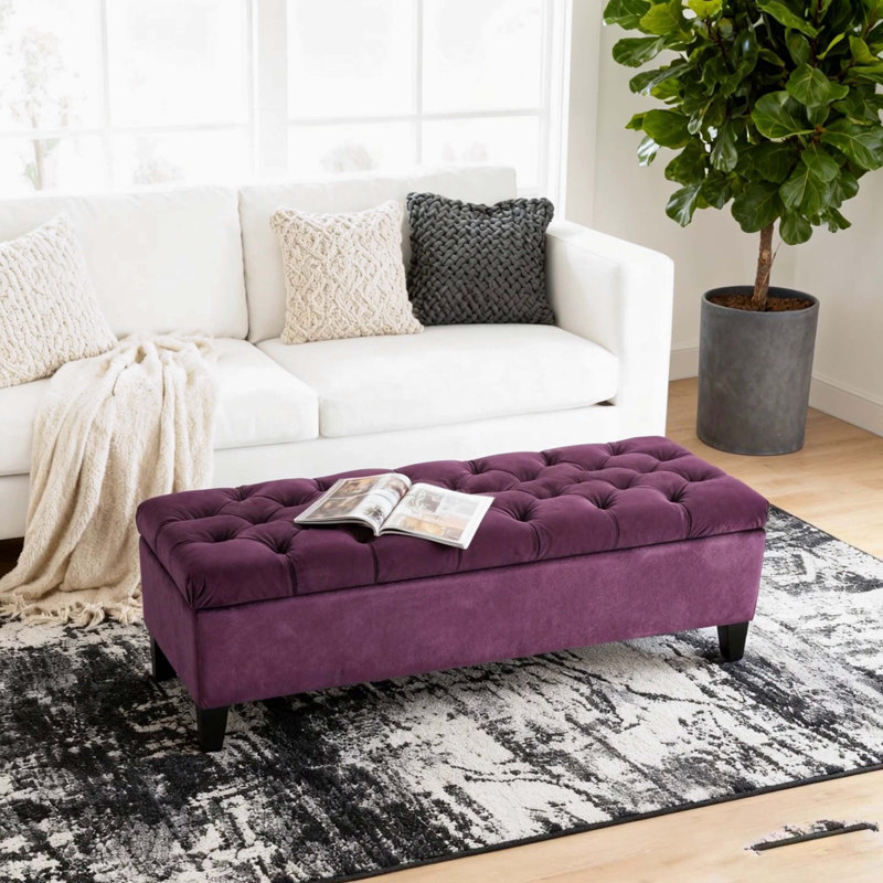 OTTOMAN DE RANGEMENT GLOUSTER, Mauve