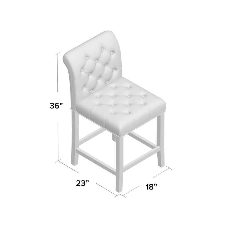 Tabouret de bar et de comptoir Cirencester, Gris, Tabouret de comptoir (assise de 24 po de hauteur)
