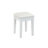 Modern Compact Vanity Desk With Reversible Mirror & Stool, White Finish For Small Rooms