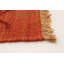 Tapis en laine beige / rouge foncé fait à la main Kilim