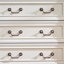 Commode à tiroirs de style campagnard avec base, commode rustique en bois, rangement pour commode pour la chambre à coucher, le salon, belle et robuste (commode)