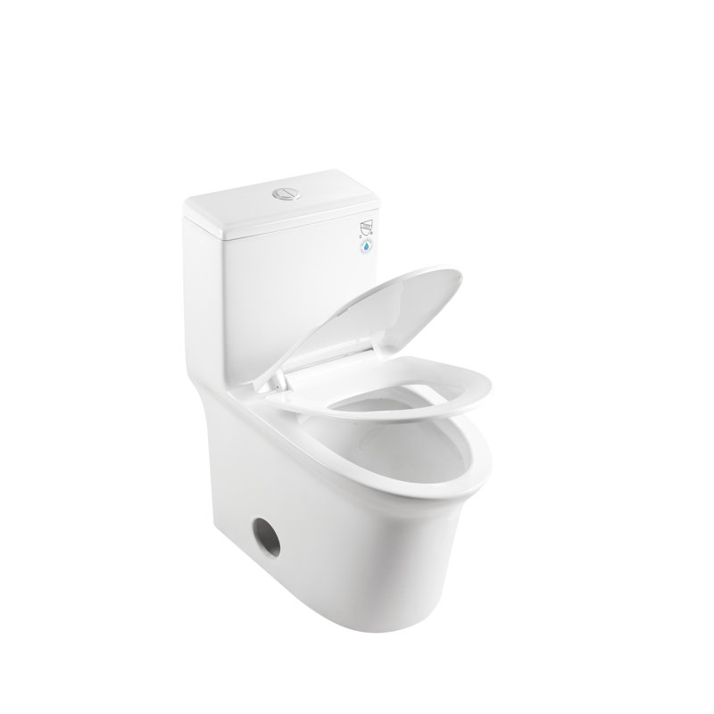 1.1/1.6 Flushing Ceramic Toilet, Comfort Height, White, Soft Close Seat, & One White