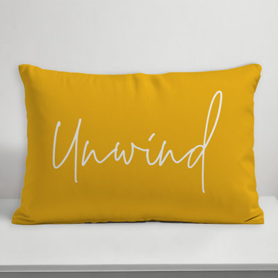 Textual Indoor/Outdoor Throw Pillow