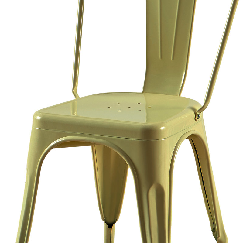 Chaise d'appoint Kalya, 2, Jaune / Bleu