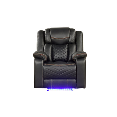 Fauteuil inclinable électrique moderne et contemporain à DEL avec cadre en bois et en métal gris de la même entreprise que le modèle B009P294752 (inventaire CA)