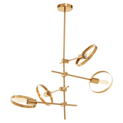 Abinaash 4 - Light Gold Sputnik Pendant