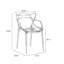 Chaise avec accoudoirs à dossier uni transparent (ensemble de 2)-130059053