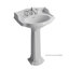Lavabo de salle de bain ovale en porcelaine vitreuse blanche avec trop-plein 27,125 po China-48323398
