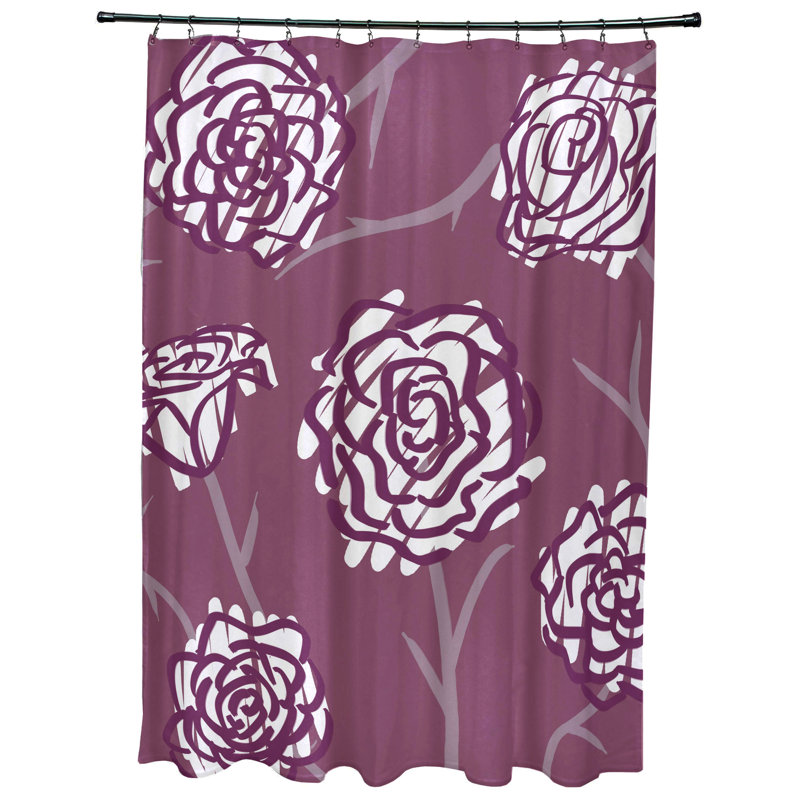 Rideau de douche simple Slezak Spring, Mauve