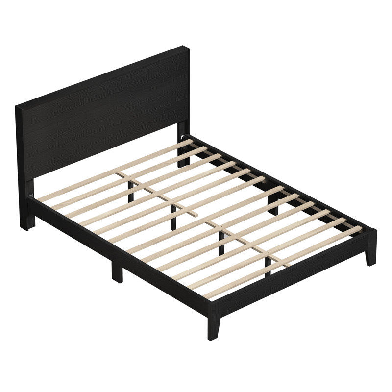 Allyannah Levison Platform Bed With Headboard, Queen, Oslo Oak